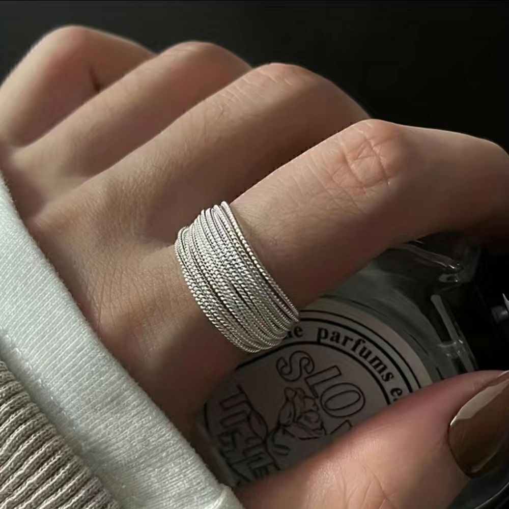 Multi-line Niche Design Finger Ring Opening Adjustable - Picture 7 of 7